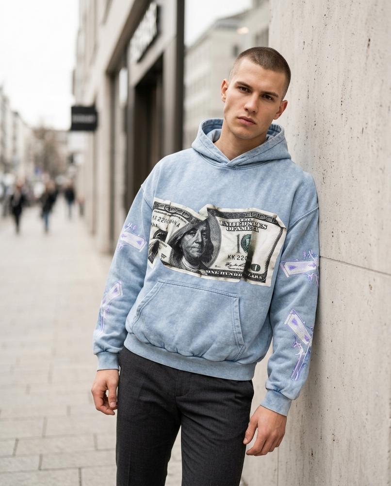Zumieze - Yerov | Printed Washed Hoodie Unisex