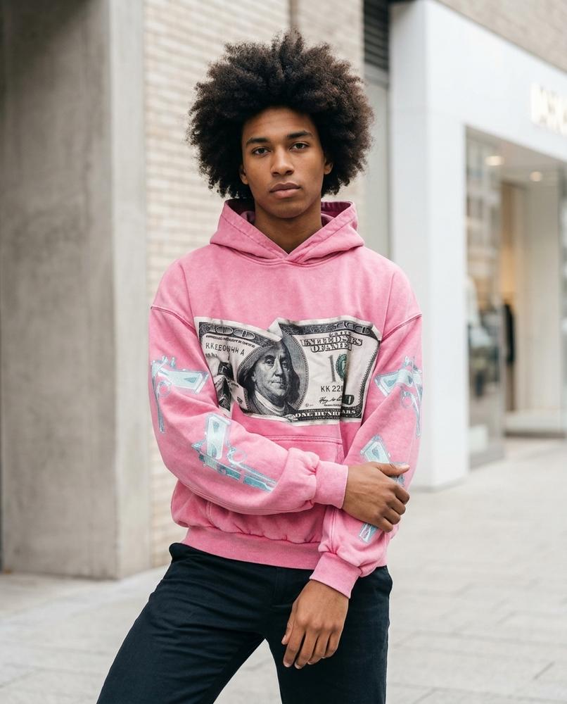Zumieze - Yerov | Printed Washed Hoodie Unisex