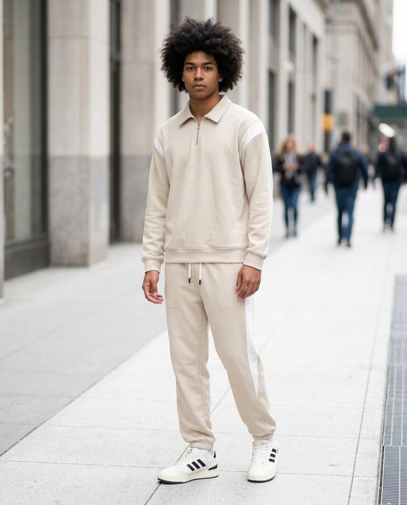 Zumieze - Munes | Quarter-Zip Two-Piece Suit Men
