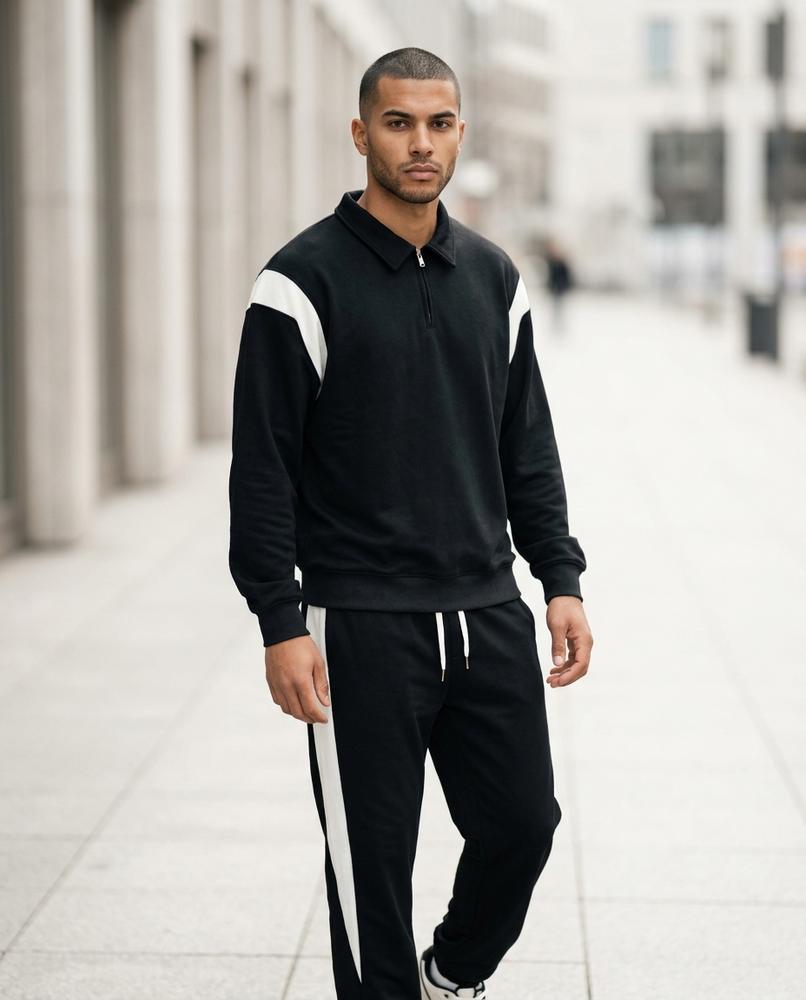 Zumieze - Munes | Quarter-Zip Two-Piece Suit Men