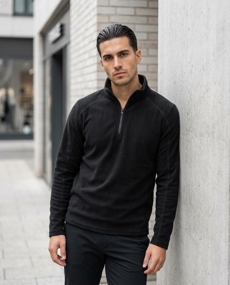 Zumieze - Eihak | Fleece Zip-Neck Sweater Men
