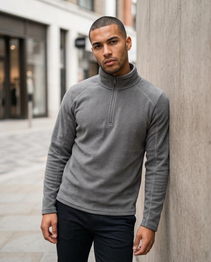 Zumieze - Eihak | Fleece Zip-Neck Sweater Men