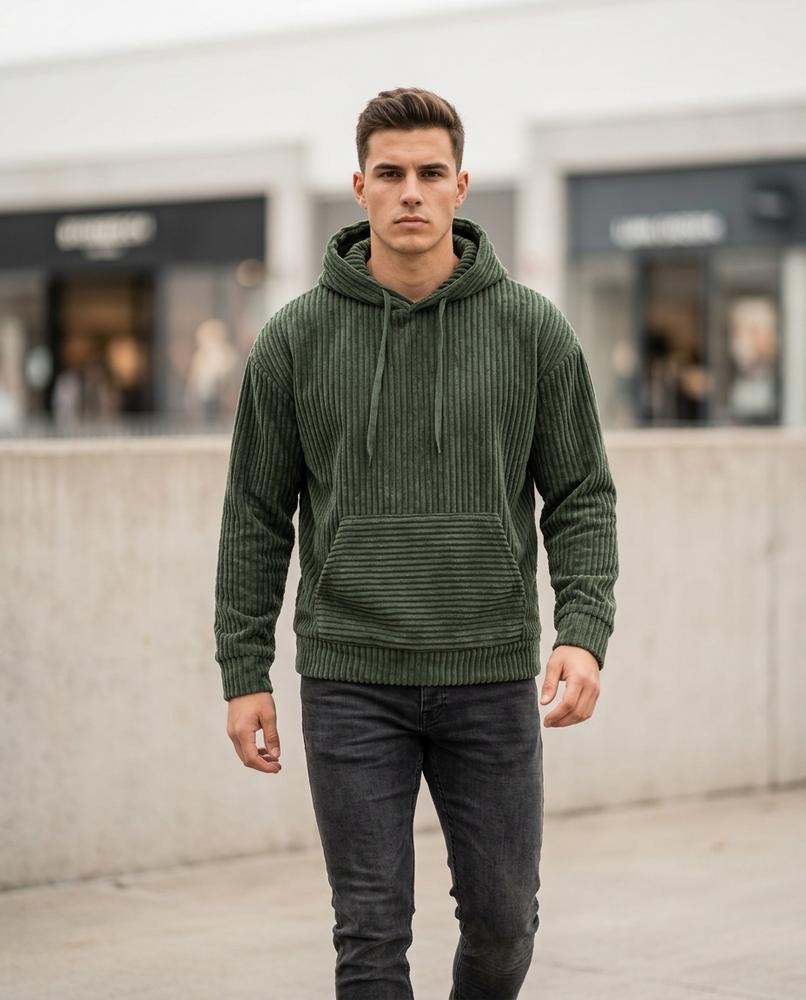 Zumieze - Sozur | Corduroy Relaxed-Fit Hoodie Unisex