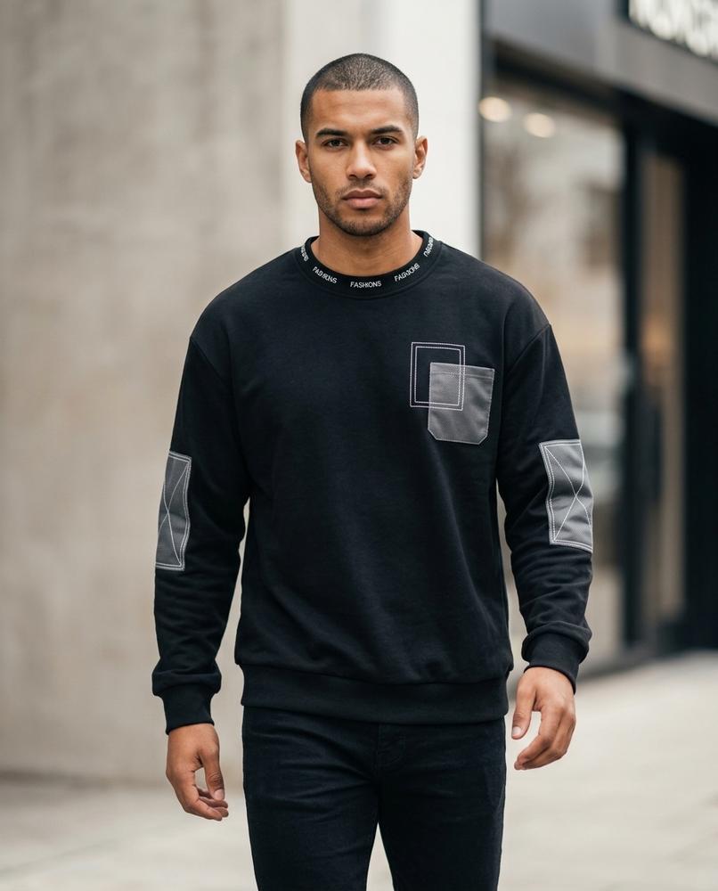 Zumieze - Supes | Paneled Crewneck Sweatshirt Men