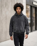 Zumieze - Runul | Washed Button-Collar Hoodie Men