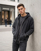 Zumieze - Vehil | Washed Zip-Up Hoodie Men