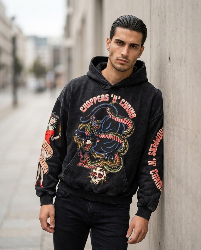 Zumieze - Moton | Washed Graphic Hoodie Men