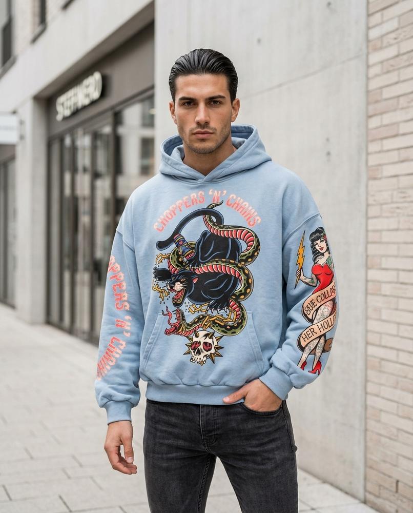 Zumieze - Moton | Washed Graphic Hoodie Men
