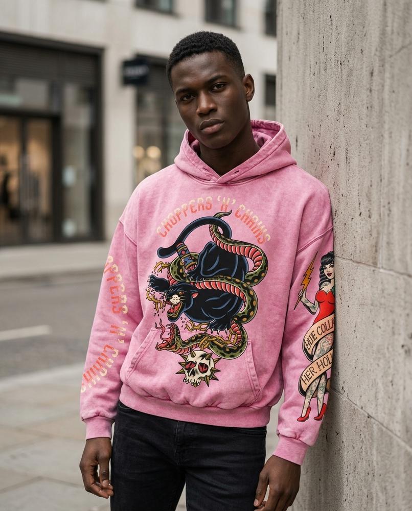 Zumieze - Moton | Washed Graphic Hoodie Men