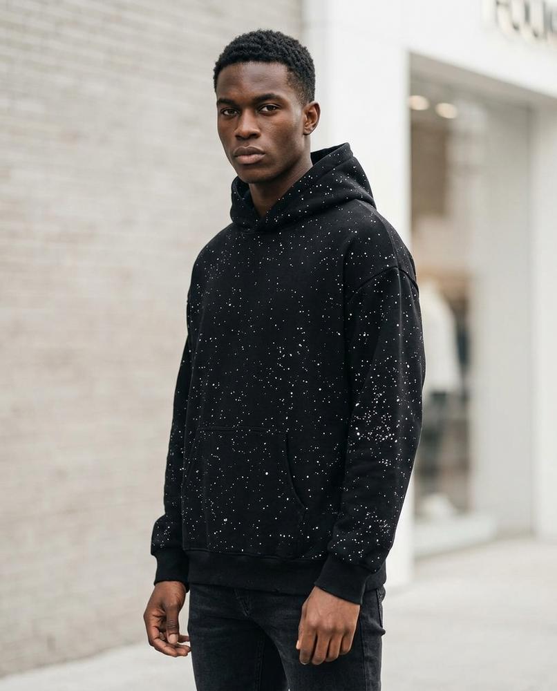 Zumieze - Corum | Speckled Relaxed Fit Hoodie Men