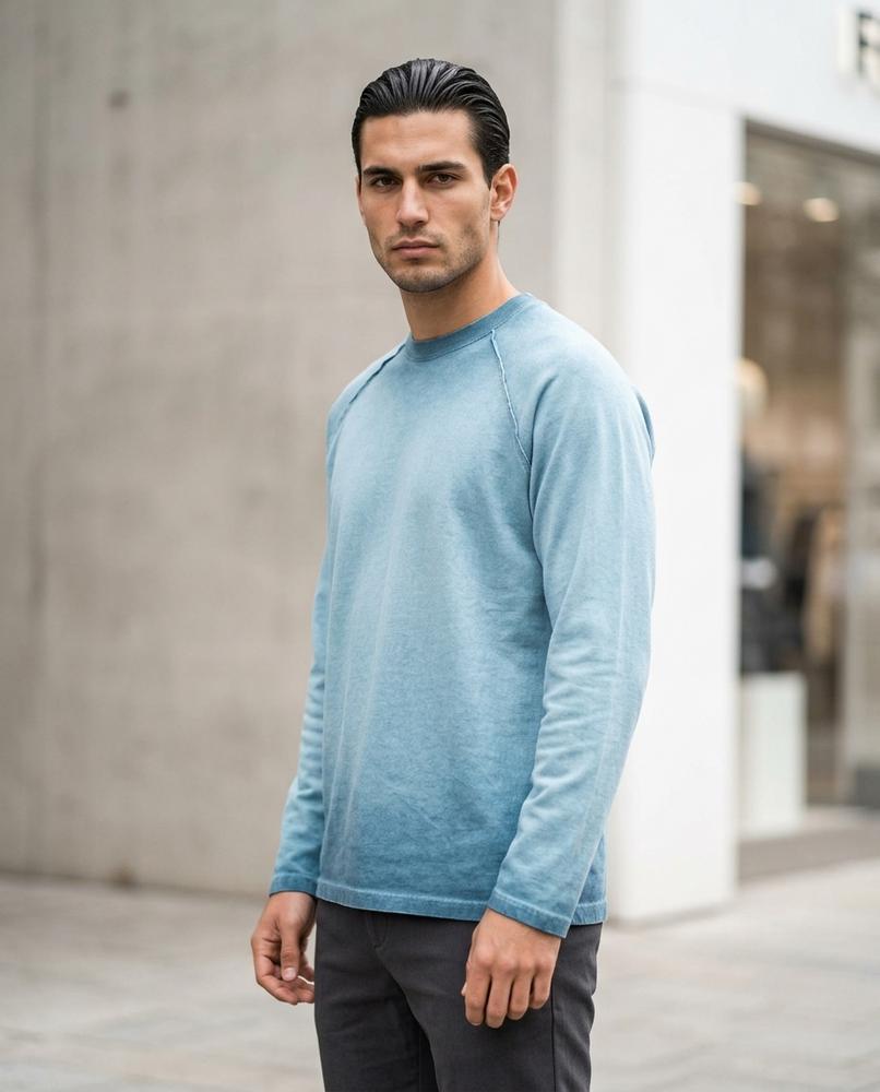 Zumieze - Nufar | Garment-Dyed Raglan-Sleeve Sweatshirt Men