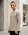 Zumieze - Vemak | Waffle-Knit Split-Neck Sweater Men
