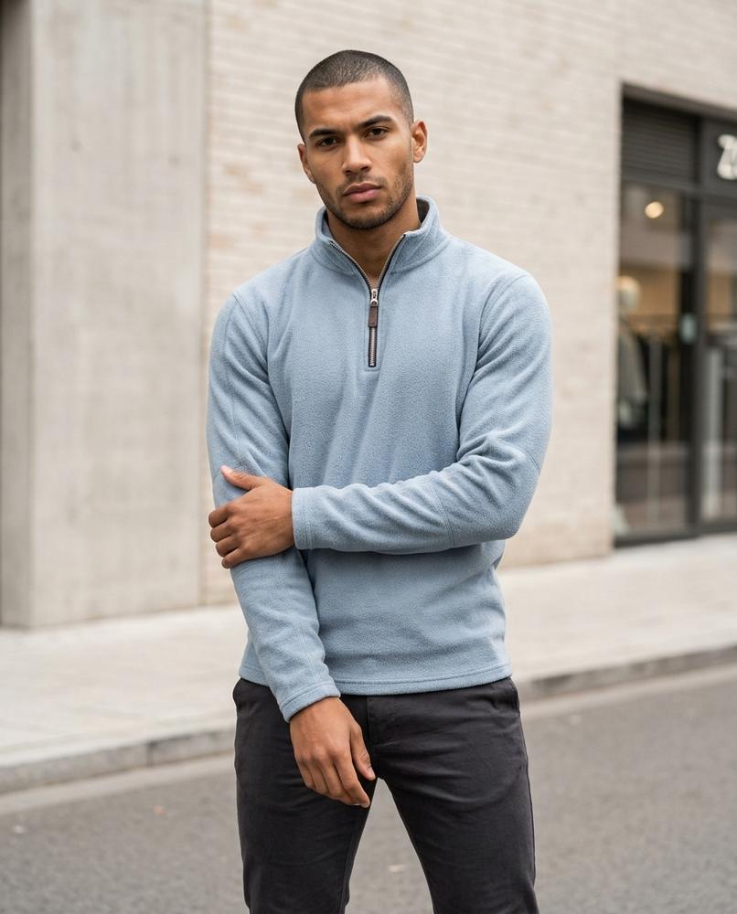 Zumieze - Visik | Quarter-Zip Fleece Sweater Men