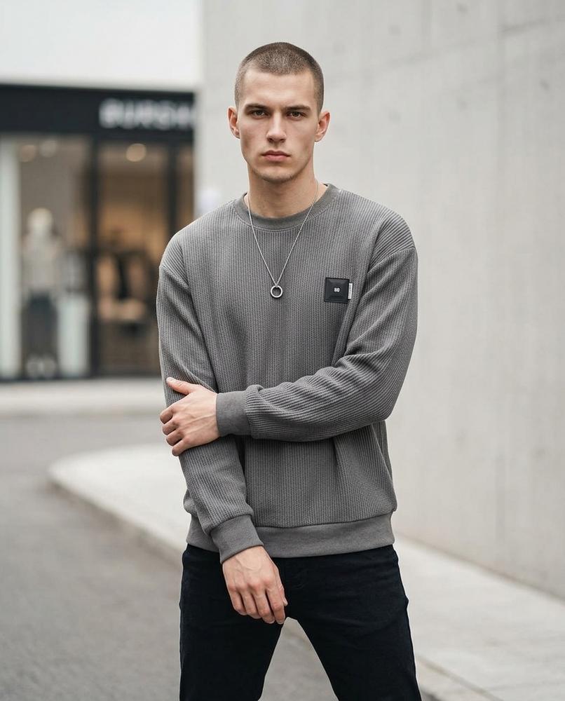 Zumieze - Vutod | Structured Crewneck Sweater Men