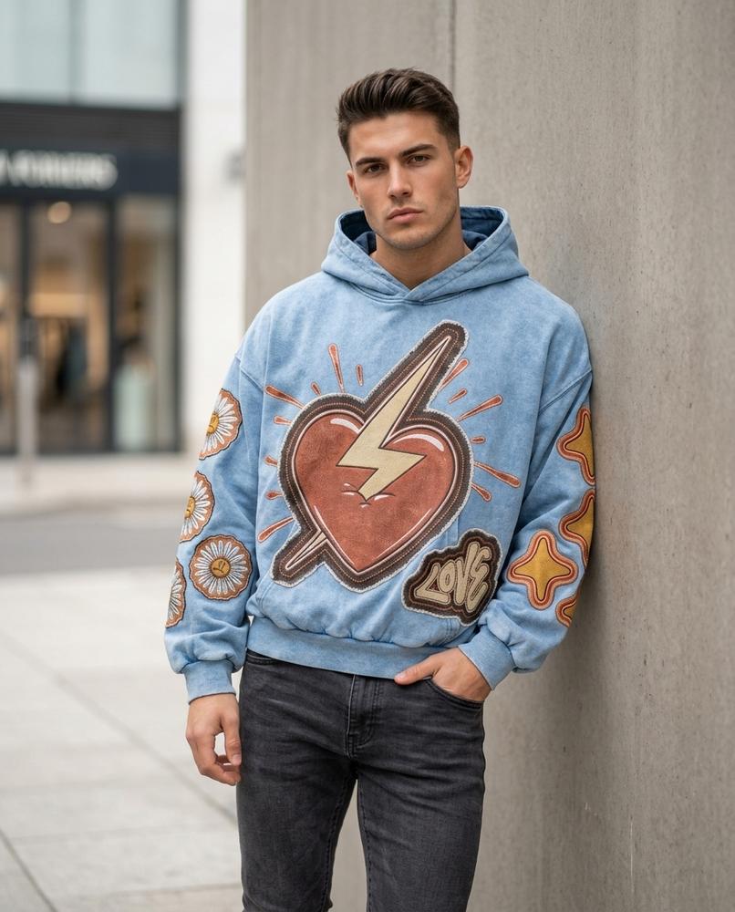 Zumieze - Migim | Washed Appliquéd Hoodie Unisex