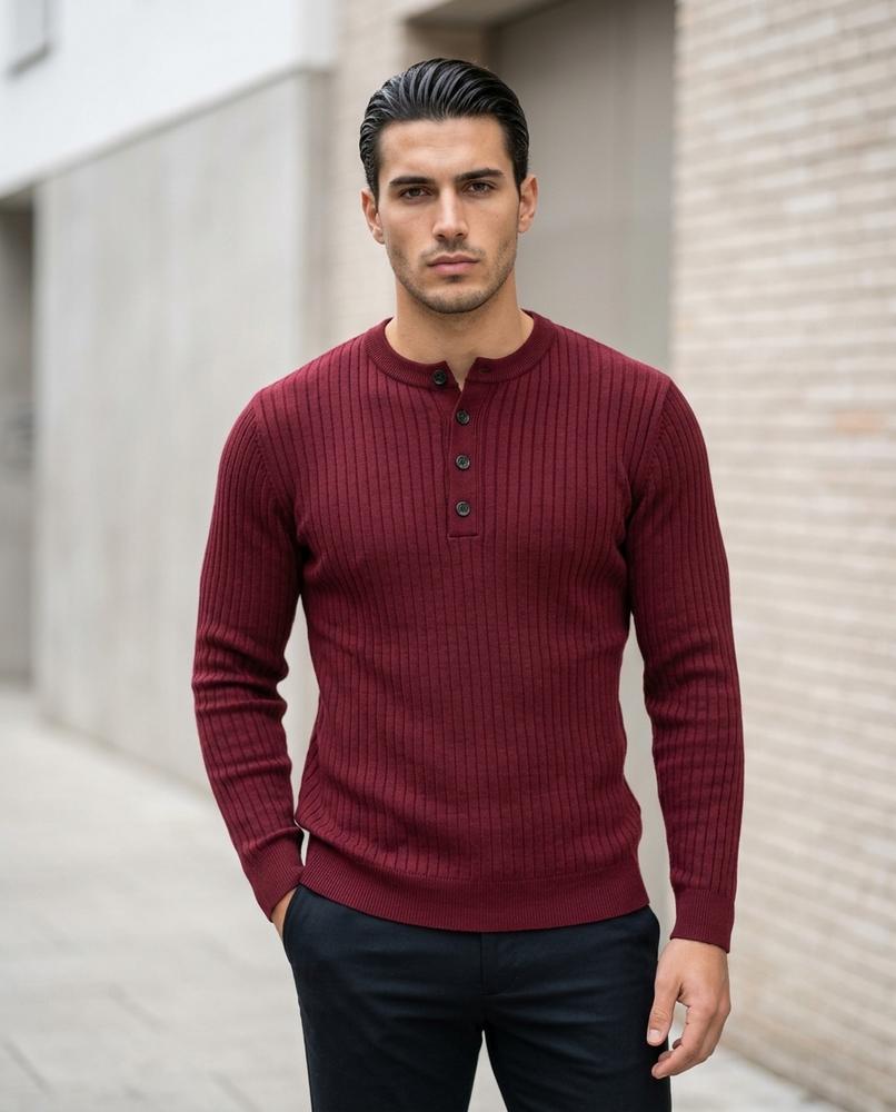 Zumieze - Kodet | Ribbed Slim Fit Sweater Men