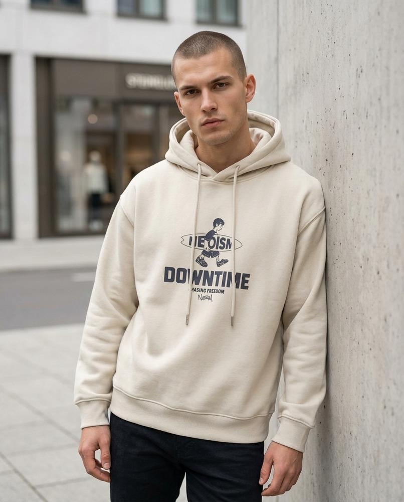 Zumieze - Eogal | Printed Cotton Hoodie Men