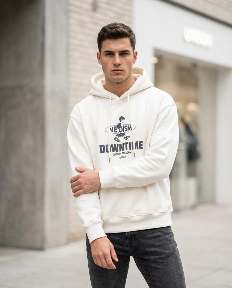 Zumieze - Eogal | Printed Cotton Hoodie Men