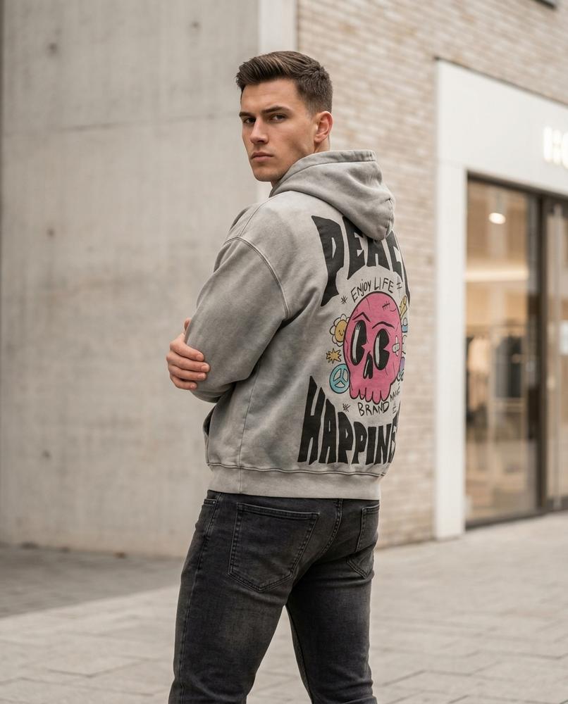 Zumieze - Numat | Washed Printed Hoodie Men