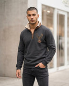Zumieze - Zilad | Fleece-Lined Half-Zip Sweatshirt Men