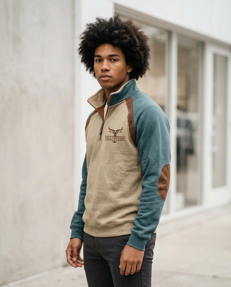 Zumieze - Zilad | Fleece-Lined Half-Zip Sweatshirt Men
