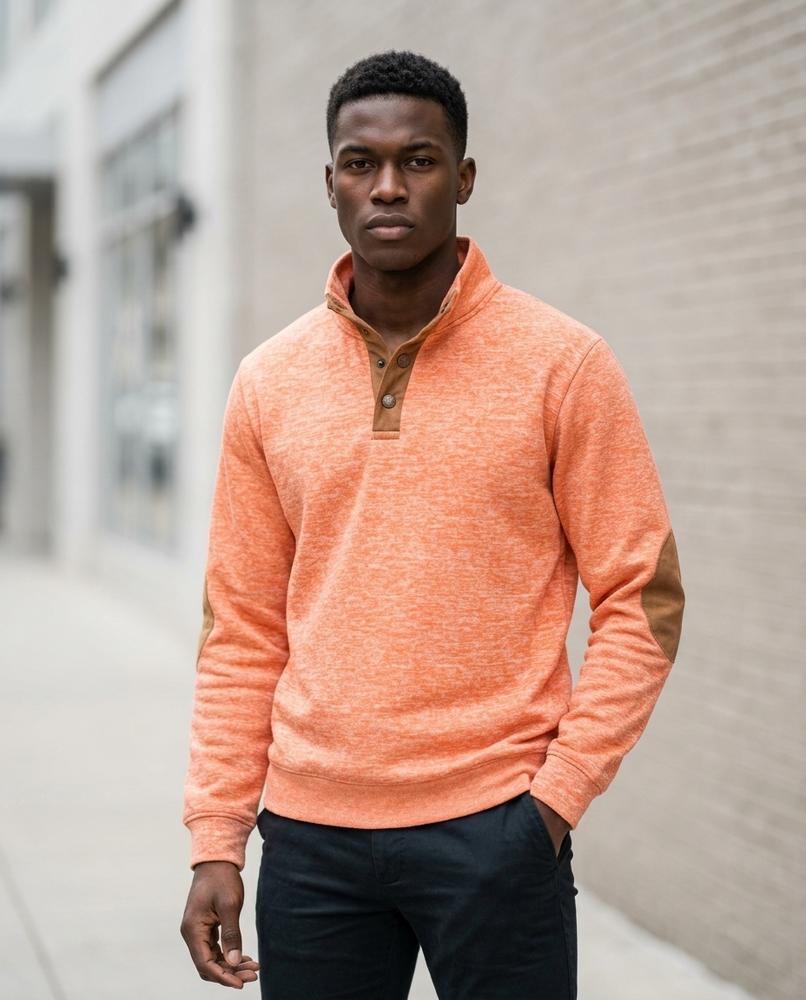 Zumieze - Sopol | Marled Button-Neck Sweater Men