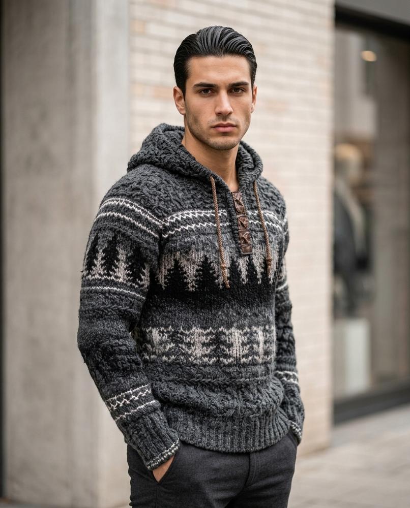 Zumieze - Cabat | Heavy-Knit Nordic-Pattern Sweater Men