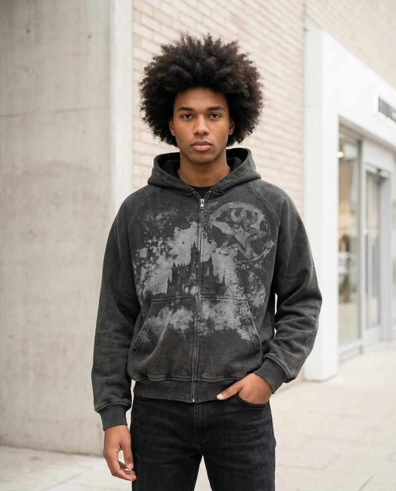 Zumieze - Yizek | Zip-Up Printed Hoodie Unisex