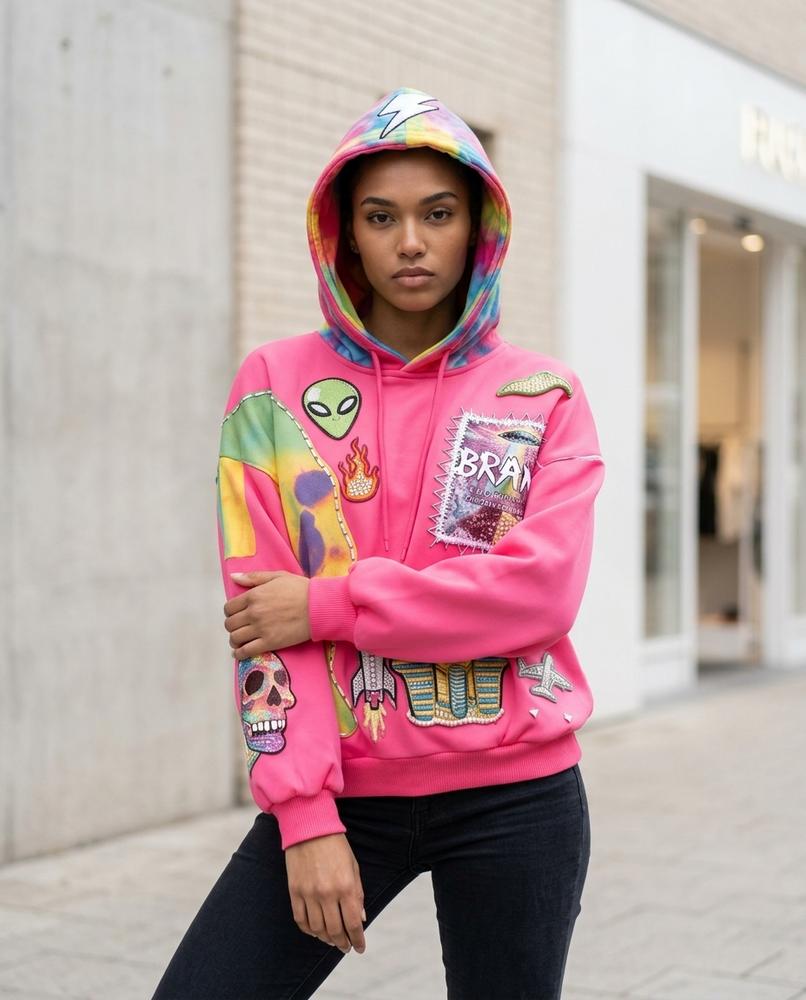 Zumieze - Aulor | Patched Embellished Hoodie Unisex