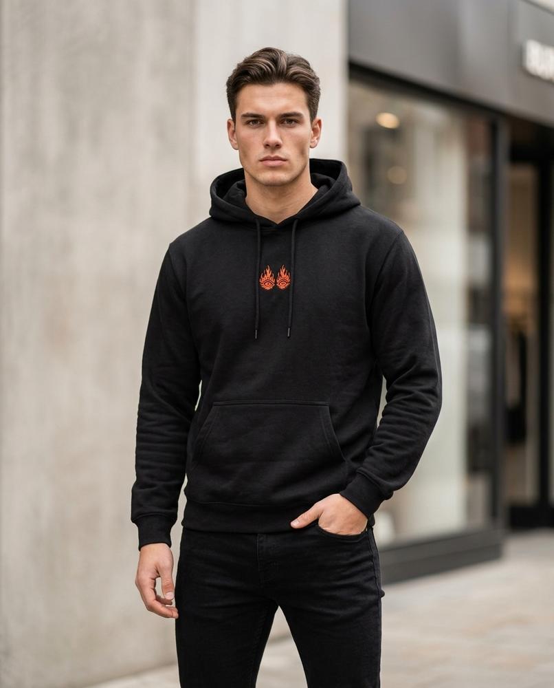 Zumieze - Covur | Embroidered Solid-Color Hoodie Unisex