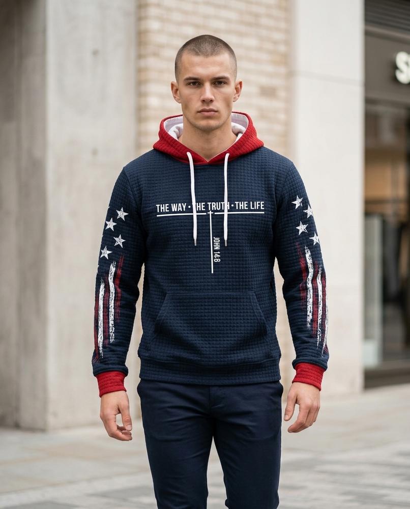 Zumieze - Zoris | Textured Printed Hoodie Men