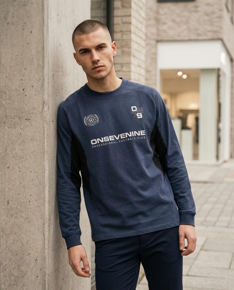 Zumieze - Demok | Color-Block Printed Sweatshirt Men