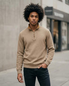 Zumieze - Kefus | Textured Quarter-Zip Sweater Men