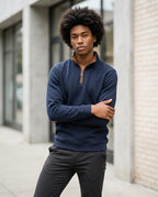 Zumieze - Kefus | Textured Quarter-Zip Sweater Men