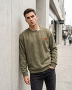 Zumieze - Yoduv | Suede-Effect Relaxed-Fit Sweatshirt Men
