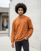 Zumieze - Yoduv | Suede-Effect Relaxed-Fit Sweatshirt Men