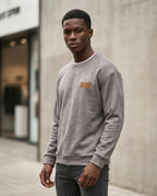 Zumieze - Yoduv | Suede-Effect Relaxed-Fit Sweatshirt Men