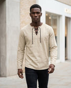Zumieze - Luviv | Lace-Up Long-Sleeved Shirt Men
