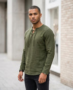 Zumieze - Luviv | Lace-Up Long-Sleeved Shirt Men