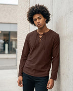 Zumieze - Luviv | Lace-Up Long-Sleeved Shirt Men