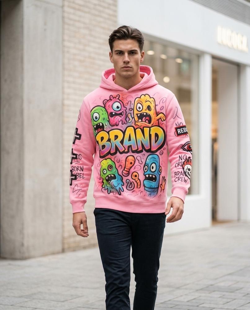 Zumieze - Nunut | Graphic-Print Pullover Hoodie Men