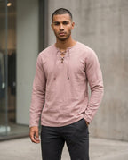 Zumieze - Luviv | Lace-Up Long-Sleeved Shirt Men