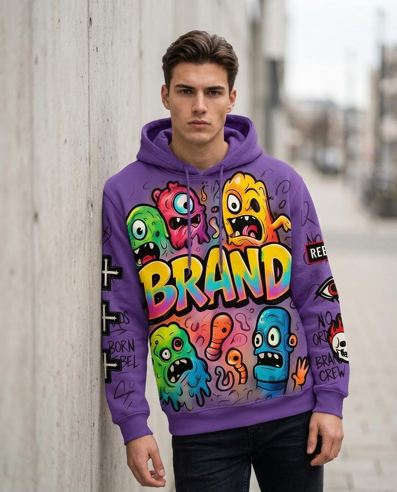 Zumieze - Nunut | Graphic-Print Pullover Hoodie Men