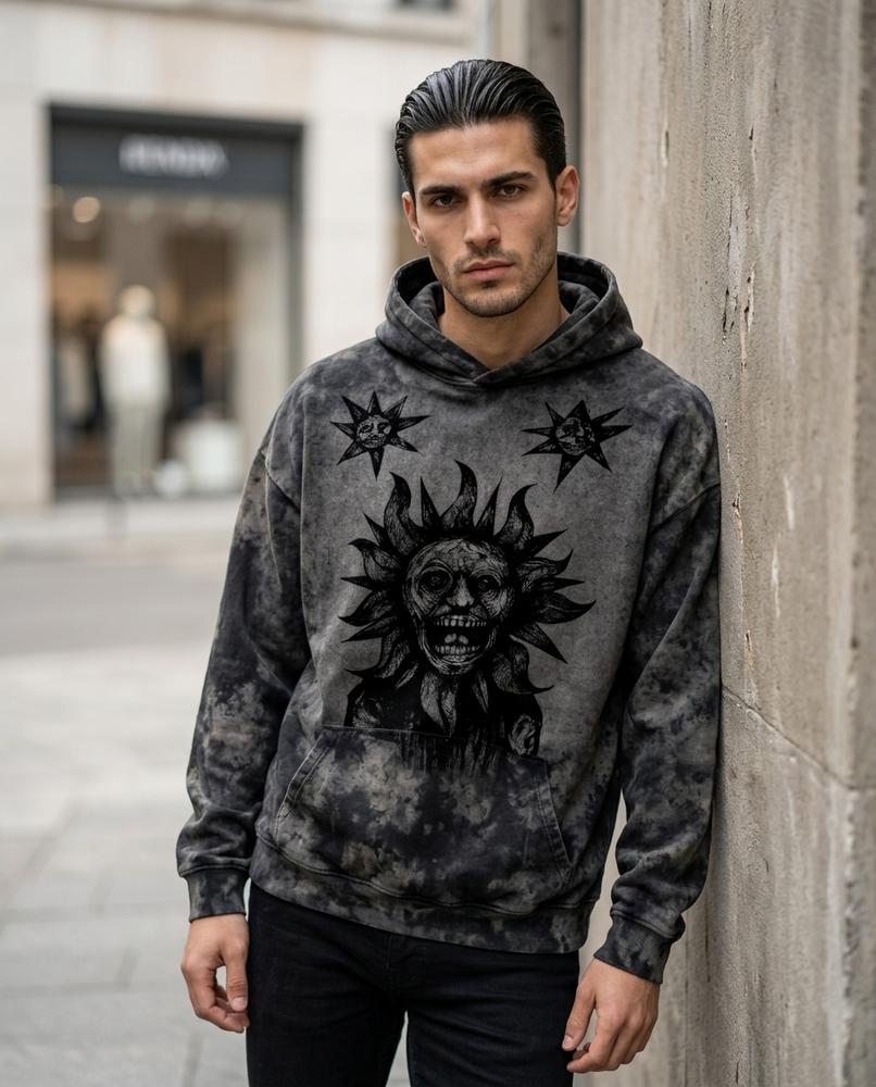 Zumieze - Aopos | Acid-Washed Oversized Hoodie Men