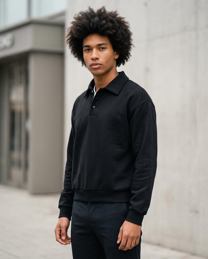 Zumieze - Cokil | Collared Relaxed Fit Sweatshirt Men