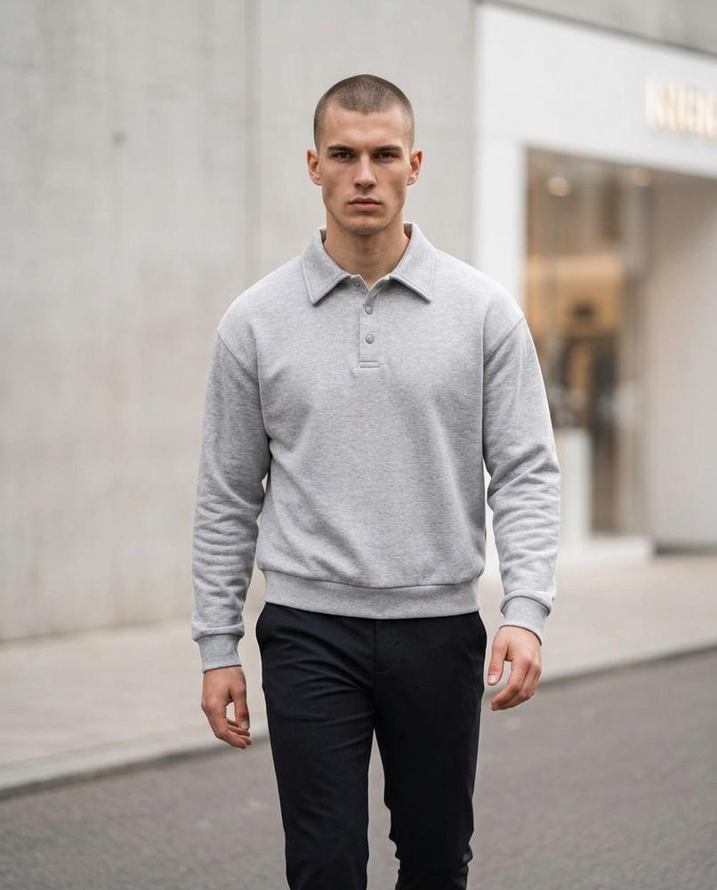 Zumieze - Cokil | Collared Relaxed Fit Sweatshirt Men