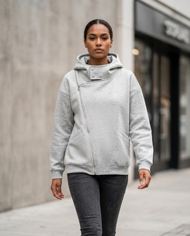 Zumieze - Damuv | Asymmetrical High-Neck Hoodie Unisex
