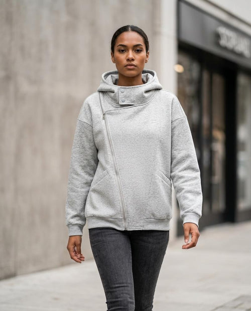 Zumieze - Damuv | Asymmetrical High-Neck Hoodie Unisex