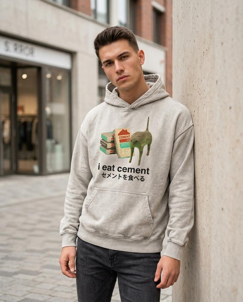 Zumieze - Elmin | Washed Loose-Fit Hoodie Men