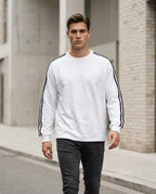 Zumieze - Kavan | Striped Raglan Sleeve Sweatshirt Men